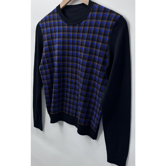 Akris Punto Women's Houndstooth 100% Wool Lightweight Crewneck Sweater Size 4/6 - Picture 4 of 7